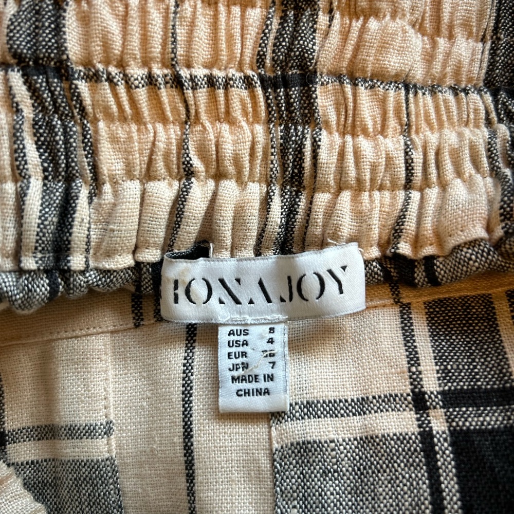 Shona Joy Indra Linen Plunged Cross Back Midi Dress Size 4 - Picture 12 of 14